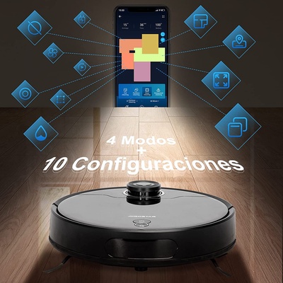 Robot Aspirador y Friegasuelos Laser Aigostar